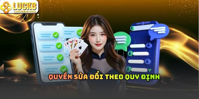 Quyền sửa đổi theo quy định